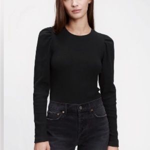 Gap Puff-Sleeve Knit Bodysuit